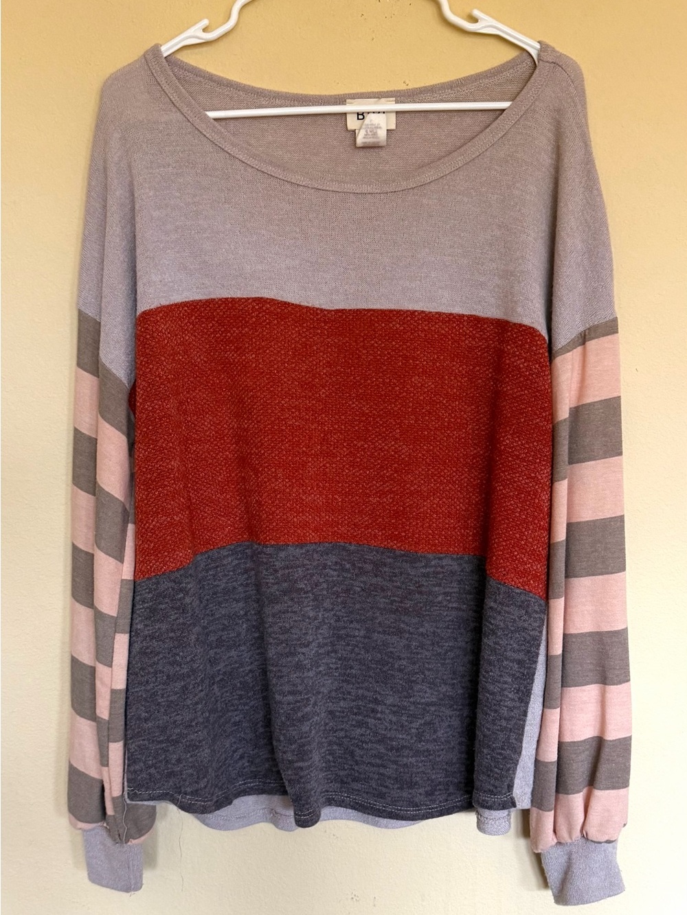 Bibi colorblocl sweater size large